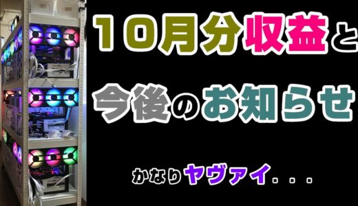 マイニングレポート10月分 Radeonマイニング