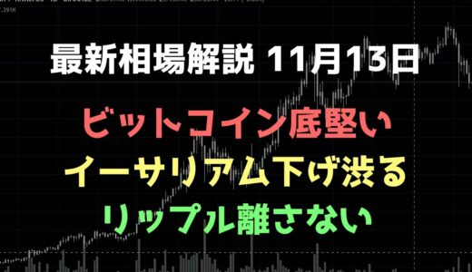 下抜けてくると危険だが、今は信じる｜ビットコイン、イーサリアム、リップルの値動きを解説