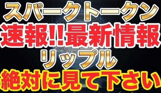 仮想通貨リップル【保有者は絶対に見て】XRP速報!!スパークトークンについて最新情報公開!!好ファンダ連発で価格飛ぶ!?