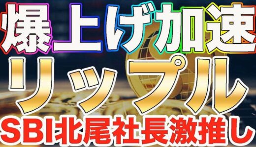 仮想通貨リップル【BIG好ファンダ止まらない】爆上げ加速!!SBI北尾社長がXRPを激推し!!【ビットコイン】【XRP】