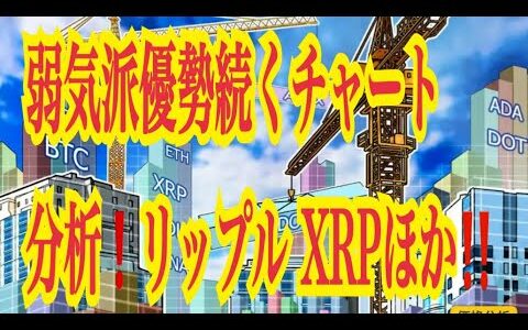 【仮想通貨リップルXRP情報局】弱気派優勢続くか⁈仮想通貨リップルXRPほかチャート分析！！♪───Ｏ（≧∇≦）Ｏ────♪