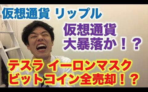 仮想通貨 リップル テスラ イーロンマスクがビットコイン全売却！？　相場大暴落か！？