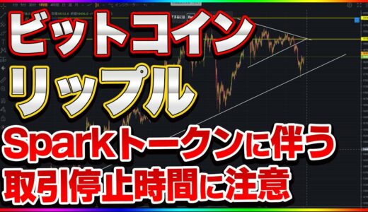 【仮想通貨】リップル取引停止時間をチェック！BTCロング入れました！