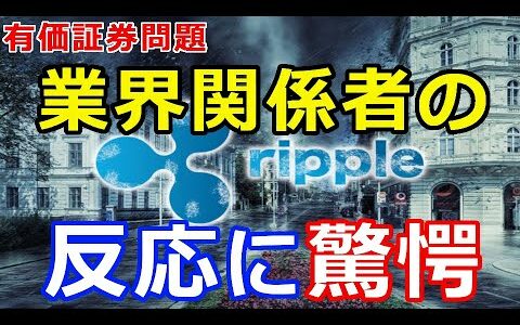 仮想通貨リップル（XRP）有価証券問題！リップル vs SEC『業界関係者の反応がヤバイ』