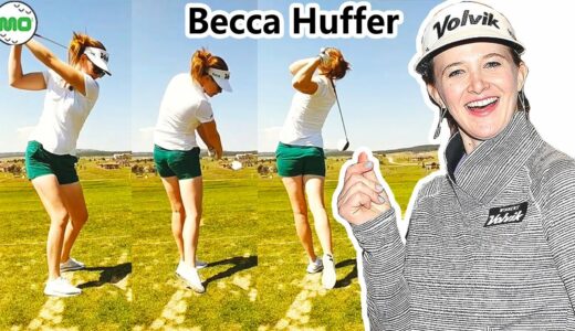 Becca Huffer ベッカ・ハファー 米国の女子ゴルフ スローモーションスイング!!!