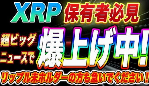 【XRPに一体何が⁉︎】リップル遂に本領発揮!超激アツファンダで爆上がり中!リップル保有者もそうでない方も今が大チャンスです!【仮想通貨】【ビットコイン】