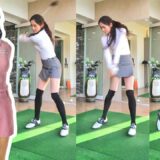 ジュン・ジユ JUNG Ji Yu   韓国の女子ゴルフ スローモーションスイング!!!