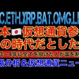 【相場分析】日本が仮想通貨参入‼️冬の時代だとしたら2025年までに全てを捧げよ‼️ビットコインリップルイーサリアムリップバットOMG.BTC.ETH.XRP.BAT.LINK