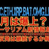 【相場分析】大反発で明日月足変わって爆上❓リップルCEO発言やイーサリアム新情報‼️ビットコインリンクバットOMG.BTC.ETH.XRP.BAT.LINK