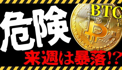 ⚠️BTC危険⚠️ビットコインは来週暴落⁉️今後の〇〇に注目して！【仮想通貨】