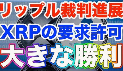 【仮想通貨リップル】大きな勝利!!まもなく爆上げ!XRPの要求に許可がおりた!!もはやSECに勝ち目なし【ビットコイン】