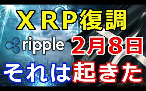 仮想通貨リップル（XRP）XRPの復調『2月8日夜にそれは起こった』今後、活発化