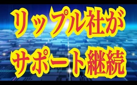 【仮想通貨】リップル最新情報！リップル社がサポート継続！！