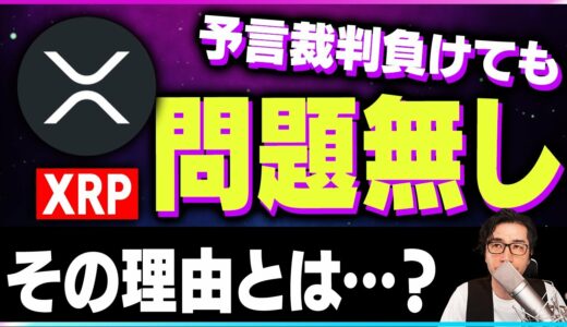 【暗号資産XRP】リップルCEOが予言裁判に負けても問題なし！その理由とは？【仮想通貨】【暗号通貨】【投資】【副業】【初心者】