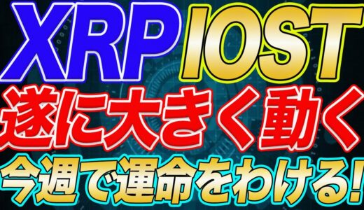 【※今週は超危険!!】リップル・IOST保有者は見逃し厳禁!!今は買わずに待つ!!今週の予想される展開と注目ポイントをプロが教えます!!【仮想通貨】【XRP】