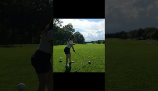 [ゴルフスイング]ドライバーショット⛳️#ゴルフ女子 #ゴルフスイング #golf #golfswing #shorts