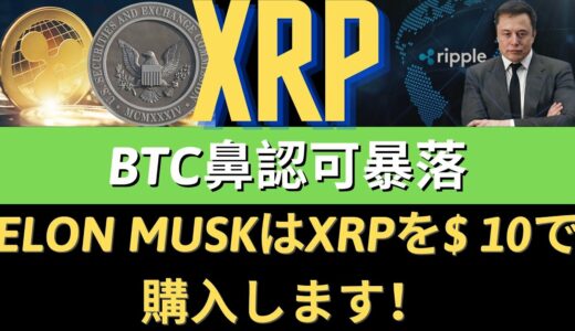 ＃リップル＃ビットコイン＃Elon MuskはXRPを$ 10で購入します！XRP 9月ラリー準備！XRP大物が買い始めた1！BTC鼻認可暴落！リップルは精神的に揺れる！