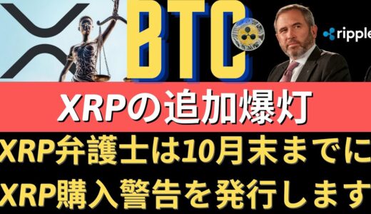 ＃リップル＃ビットコイン＃XRP弁護士は10月末までにXRP購入警告を発行します！リップル訴訟合意差し迫った？ SEC決定的ミス捕獲！XRPの追加爆灯？ 6つのポジティブポイント！XRP予測と分析