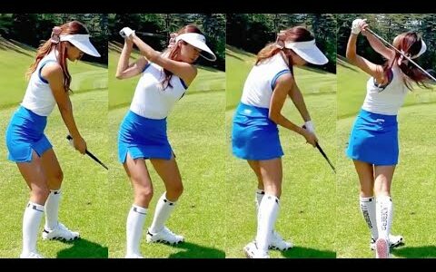 【🇯🇵女子ゴルフ】ミニスカートがよく似合う美女ゴルファーのナイススイング😍とても素晴らしいのでじっくり見ましょう💕【日本人女子ゴルファー@mai.golf】Vol3