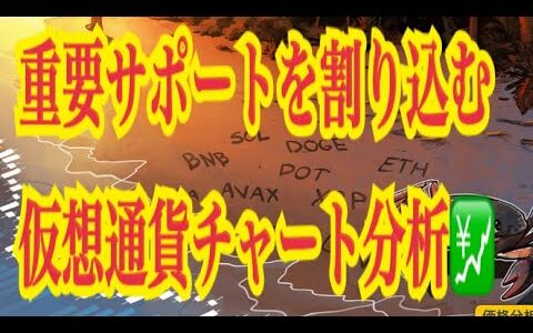 【仮想通貨リップルXRP情報局】重要サポートを割り込む！どうなる？仮想通貨チャート分析！！