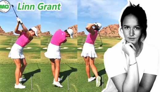 Linn Grant リン・グラント スウェーデンの女子ゴルフ スローモーションスイング!!!