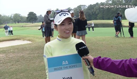 西村優菜  大会終了セレモニー後インタビュー／LPGA女子ゴルフツアー 2023最終予選会 Week2【WOWOW】