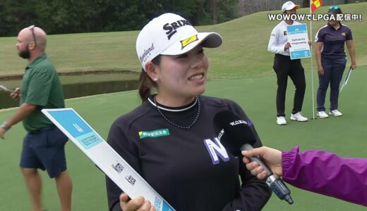 勝みなみ 大会終了セレモニー後インタビュー／LPGA女子ゴルフツアー 2023最終予選会 Week2【WOWOW】