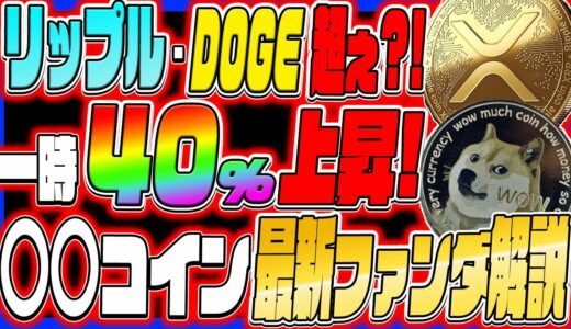 【仮想通貨】リップル・DOGE超え？！ 一時40%上昇！  〇〇コイン最新ファンダ解説【リップル】【XRP】【フレア】【FLR】【Apeコイン】【エイプコイン】【apecoin】【BAYC】