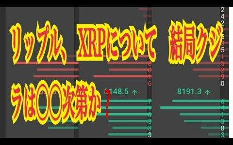 【仮想通貨】リップル最新情報‼️リップル、 XRPについて　結局相場は◯◯次第か❓