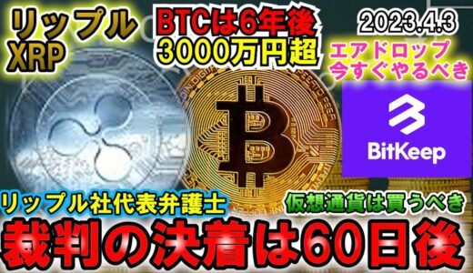 リップル（XRP）裁判判決は60日後！？ビットコインは6年後に3000万円を超える！今大切なのは金融リテラシーを高めること！