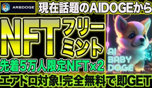 まだ間に合う！AIDOGEのNFTが2点フリーミント！5分で2点取得可能【仮想通貨】【エアドロップ】