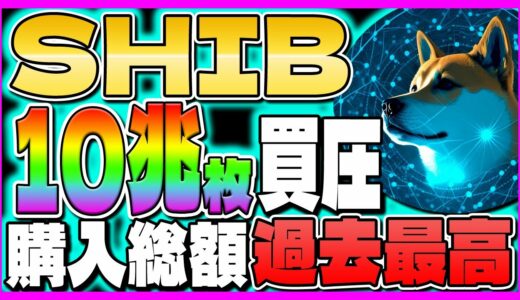 【柴犬コイン(SHIB)】今後億り人続出？！ 10兆枚買圧！購入総額過去最高達成【仮想通貨】【リップル(XRP)】【CAW】【シバイヌコイン】【シバリウム】【買い方】