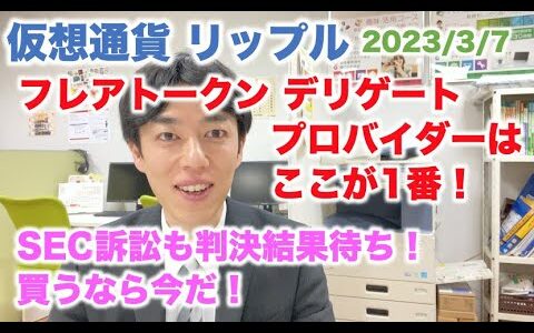 仮想通貨 リップル フレアトークン デリゲート プロバイダーはここが1番！ SEC訴訟も判決結果待ち 買うなら今だ！ 2023/3/7