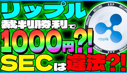 【リップル(XRP)】SECは違法？！ アメリカ老舗機関が主張【仮想通貨】【裁判】【最新情報】【バーン】【ビットコイン】【ステラルーメン】