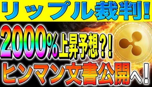 【リップル(XRP)】SEC完全敗北？！1000円上昇期待！ヒンマン文書公開へ！【仮想通貨】【最新情報】【caw】【初心者】【税金】【裁判】