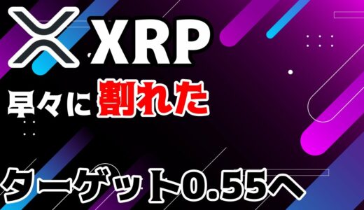 【仮想通貨XRP】レンジ下限割れさらなる下落へ　次の目途は？