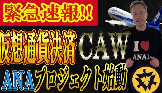 ※緊急動画第2弾！！ANA ✈️イーロン（株） ANA X  設立→※内密情報をBAN覚悟で公開 !!CAW↑↑上昇タイミング教えます、、