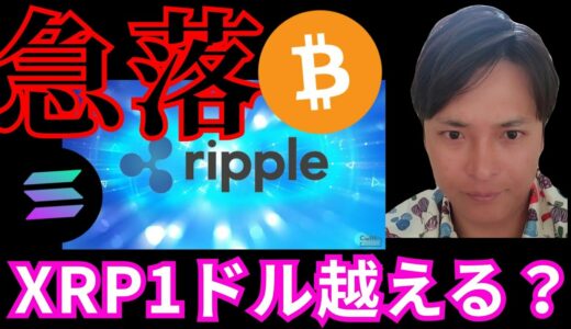 ビットコイン急落！ リップルは１ドル(138円)を越える？　#仮想通貨