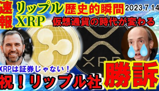 【速報】リップル（XRP）勝訴！400円までムーン！？歴史的瞬間が到来！仮想通貨はこれからだ！