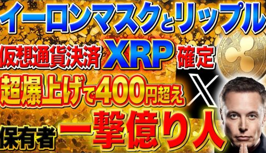 リップル保有者に超絶朗報【Xの決済通貨】本気でやばいです！最高値更新！？イーロンマスクは何を選ぶ？【仮想通貨】【XRP】