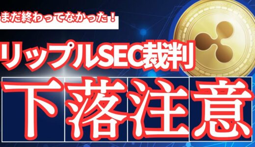 【要注意】まだ終わってなかった！リップルの裁判、下落注意！