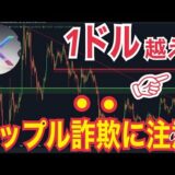 リップル（XRP）1ドル超えるか？ビットコイン取引高越えたリップルの詐欺注意！