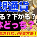 仮想通貨！上がる？下がる？一体どっち？　〜庶民のSNSに流されない投資方法！ビットコイン（BTC）、リップル（XRP)