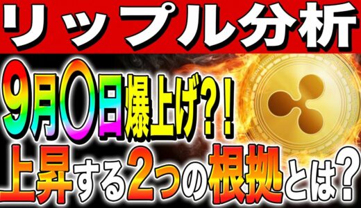 【リップル(XRP)】9月◯日爆上げ？！300円上昇期待！上昇する2つの根拠とは？【仮想通貨】【初心者】【最新情報】【柴犬コイン】【ビットコイン】【SEC裁判】