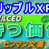 【リップル・XRP】ヒンマン文書「待つ価値は十分にある」リップルCEOの発言【仮想通貨】