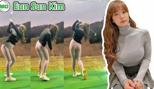 Eun Sun Kim キム・ウンサン 韓国の女子ゴルフ スローモーションスイング!!!