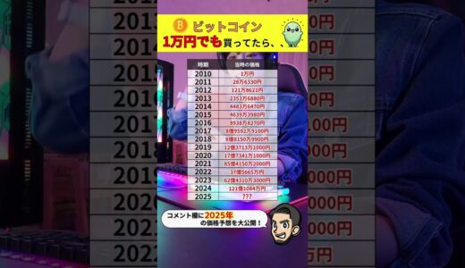 【ビットコイン】1万円でも買っていればあなたは億り人だった！？【仮想通貨】【長期運用】