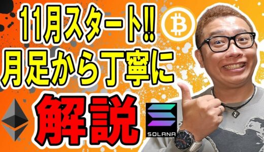 11月の始まり！月足から丁寧にチャート分析！！【 仮想通貨チャート分析】 #ビットコイン #仮想通貨 #暗号資産 #テクニカル分析