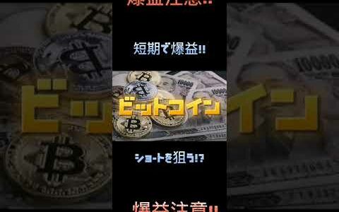 【爆益】底値？ショート？儲けるぞビットコイン