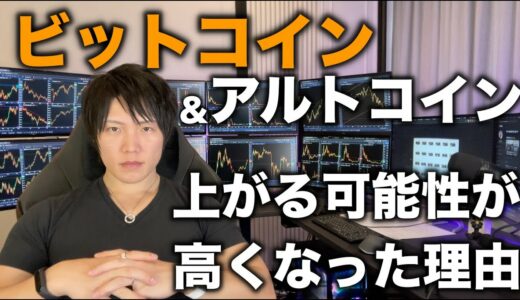ビットコインやアルトなどの仮想通貨が上がる可能性が高まったので、その理由を解説します。そして40度の熱で具合い悪いので優しいコメントをお願いします。
